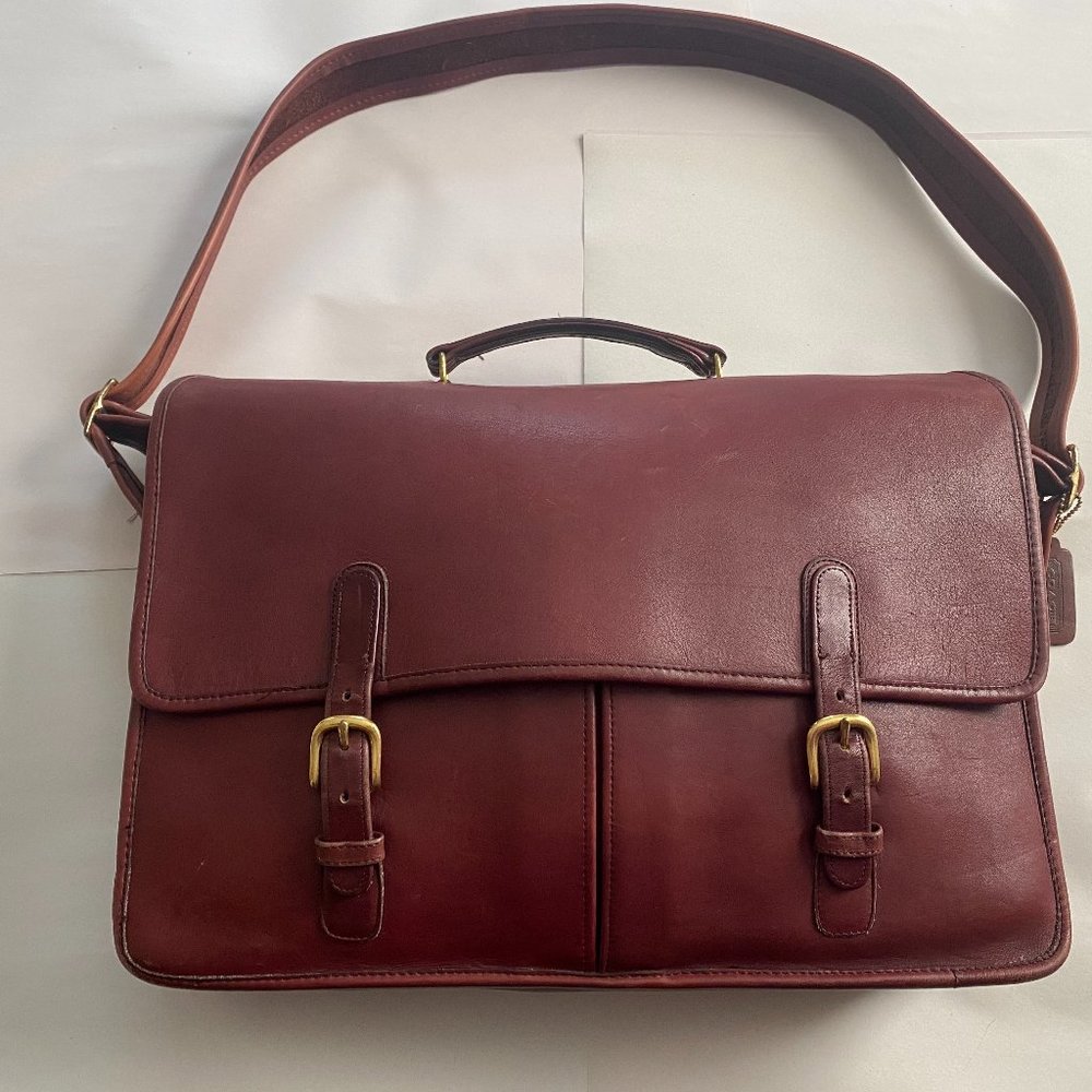 Coach Leather Vintage Burgundy Briefcase / Bag